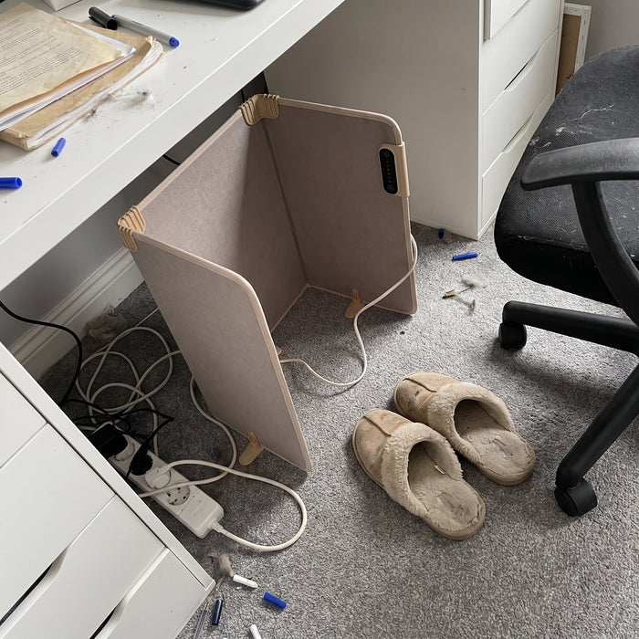 My feet finally stopped freezing at my desk.