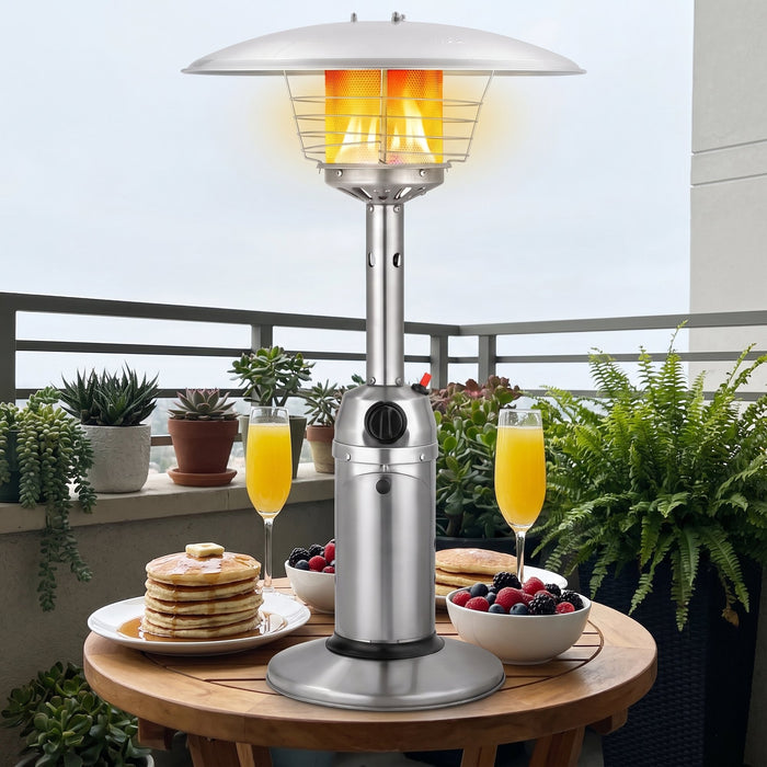 Sunday brunch on the balcony in November.
