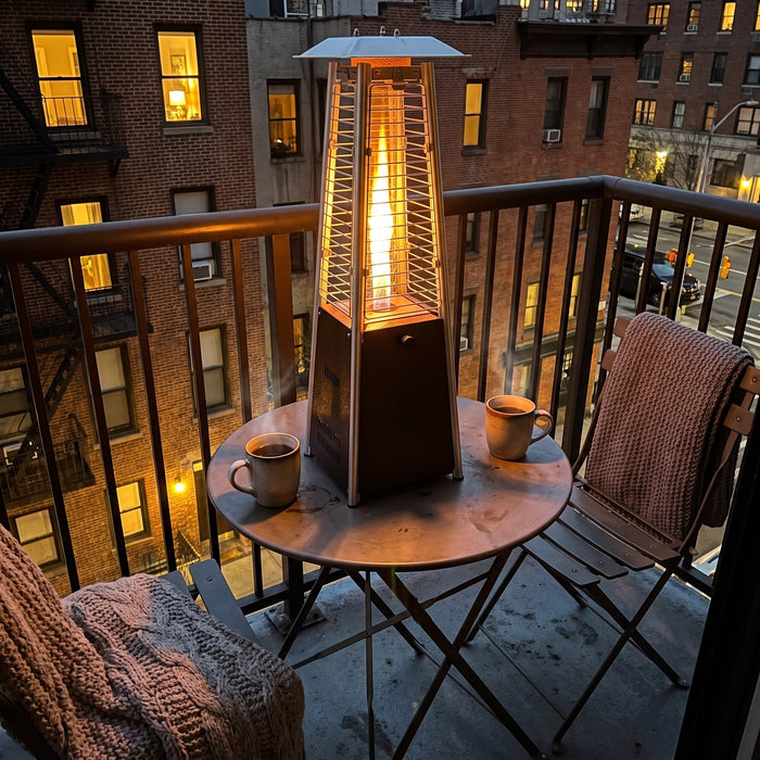 Made our tiny balcony usable in October.