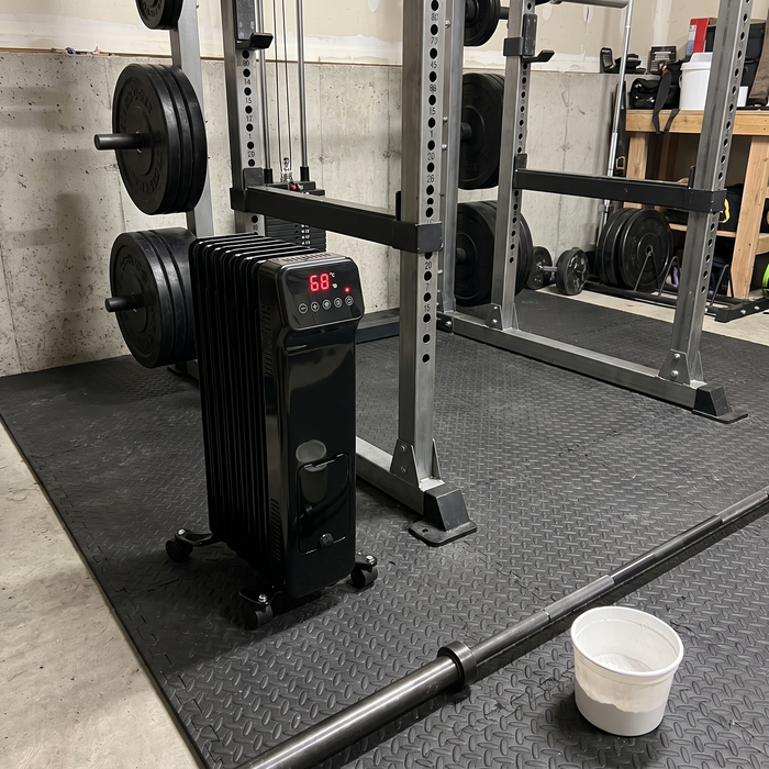 Actually made the garage gym usable in February. 5 AM lifts happening again.