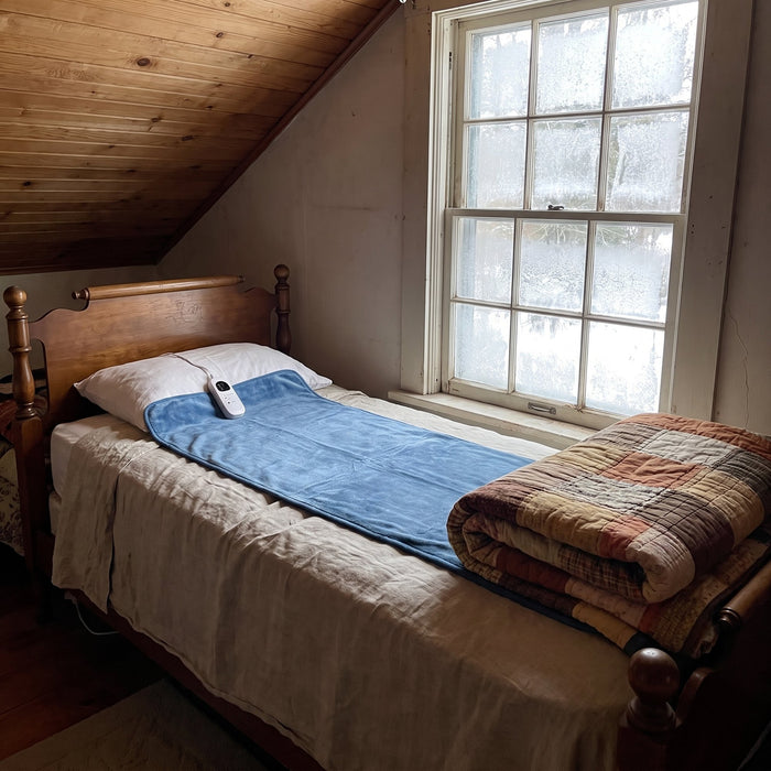 Old house, warm twin bed.