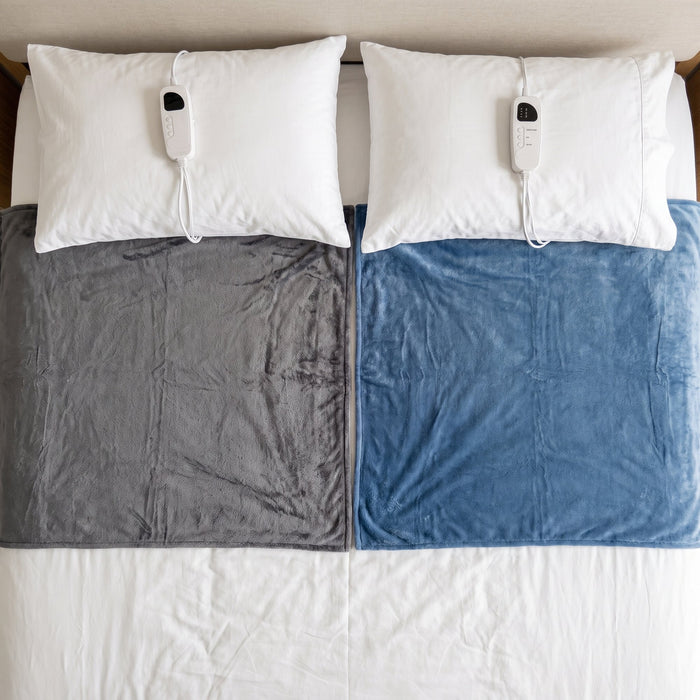 Gray for him, Blue for me.