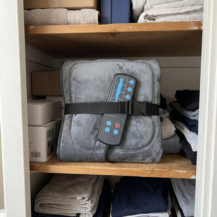 Folds up and fits in the closet.
