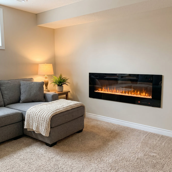 Basement went from cold to cozy.