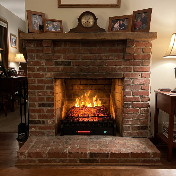 Our old fireplace finally works again.