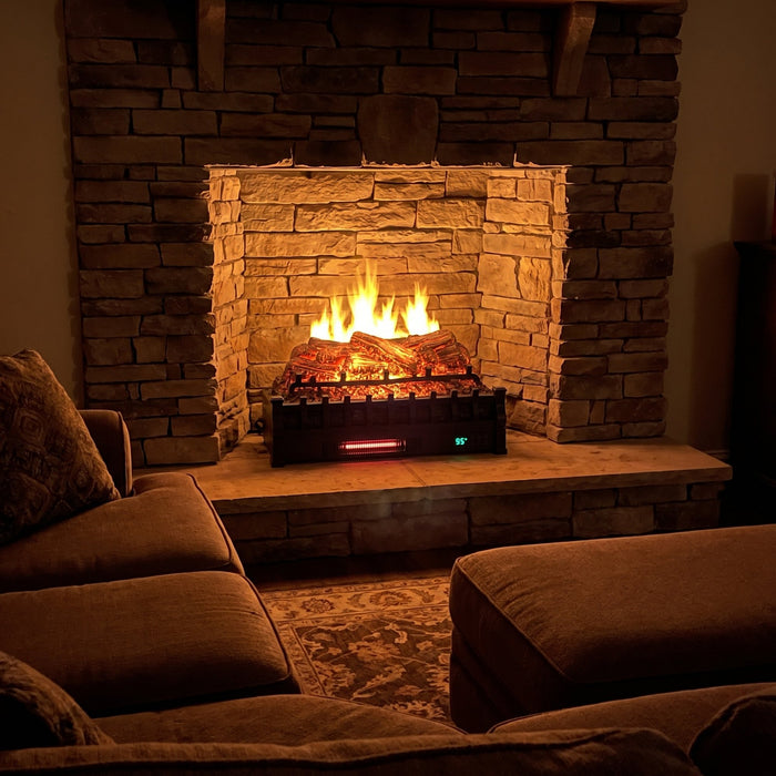 The basement den is cozy now.