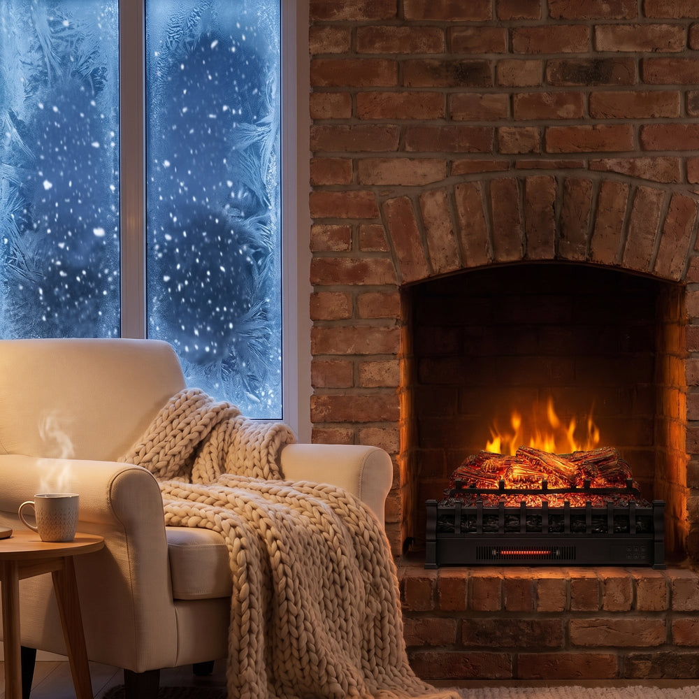 The Glow of a Real Fire. <em>None of the Work.</em>