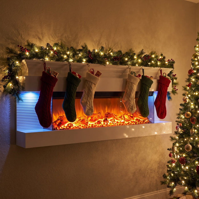 Stockings on the mantel at last.