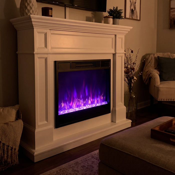 Violet flame for movie night.