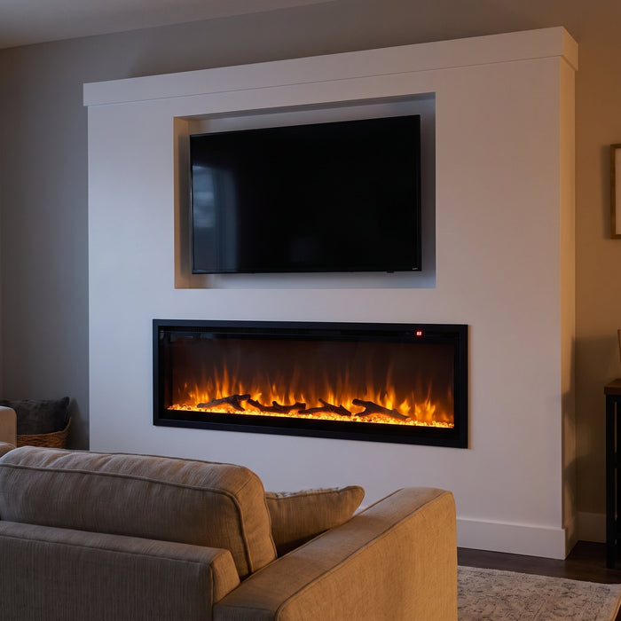 Looks built in under our TV.