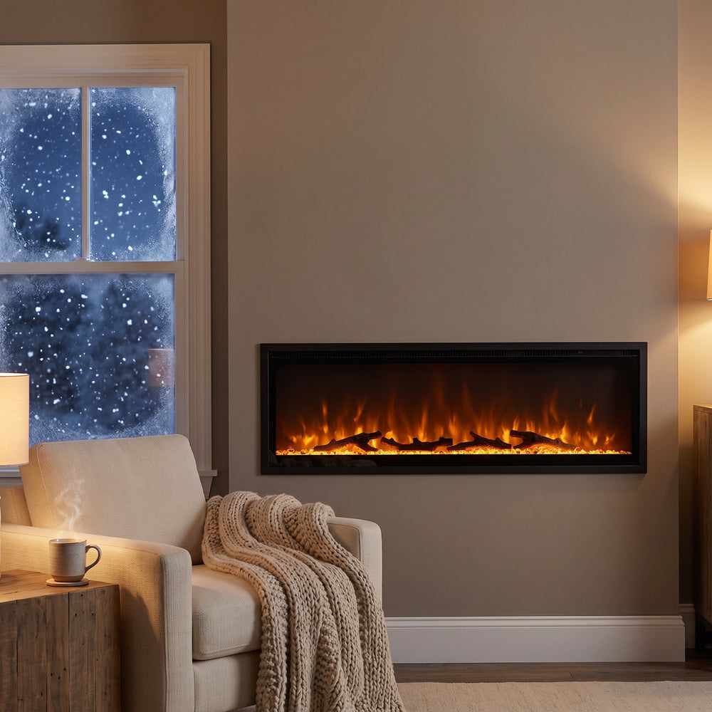 A Real Fire Look. <em>No Chimney Needed.</em>
