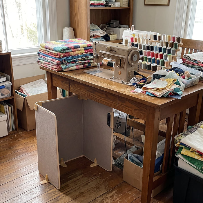 My sewing table is usable all winter now.