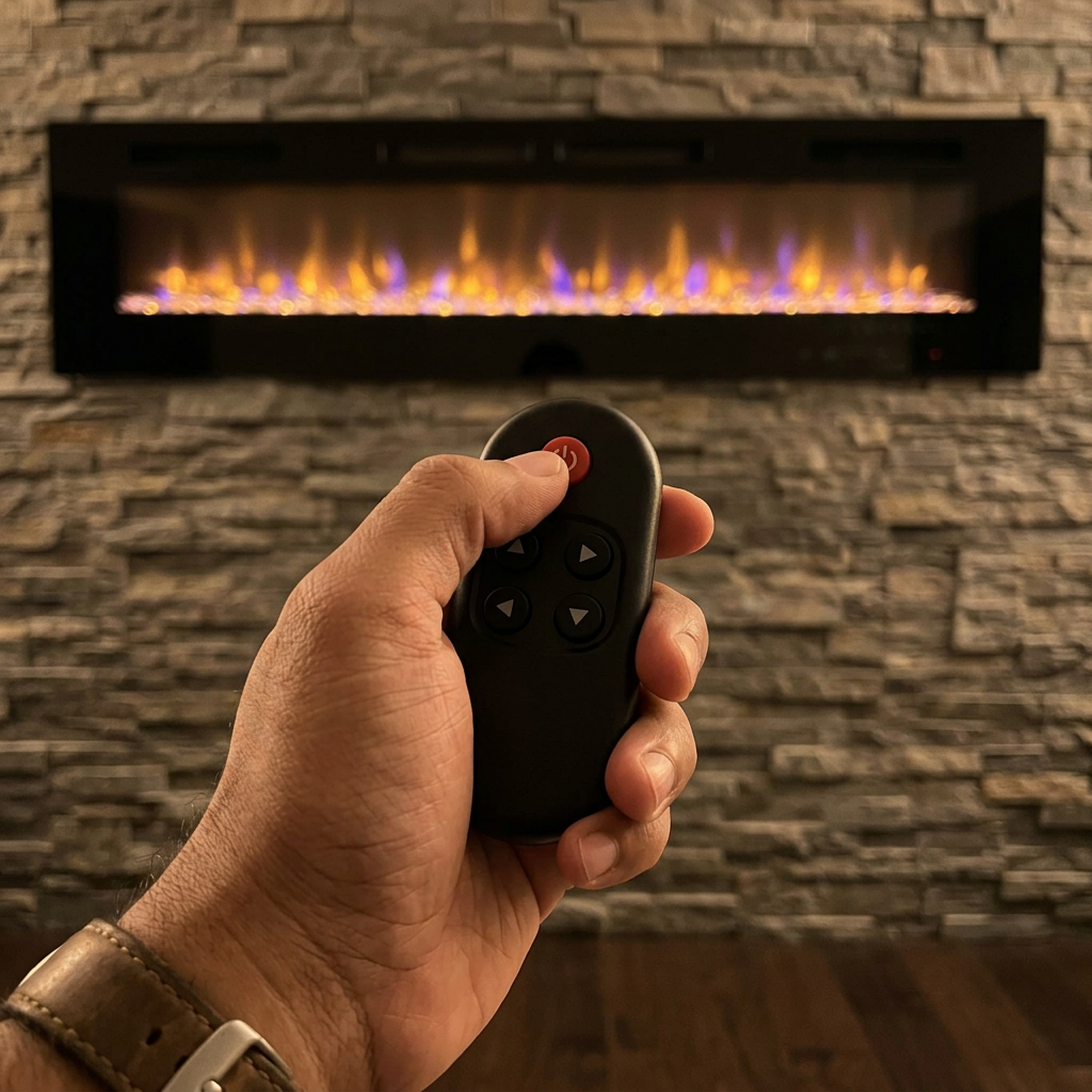 The Crystal Panel Max - A7_remote_in_hand