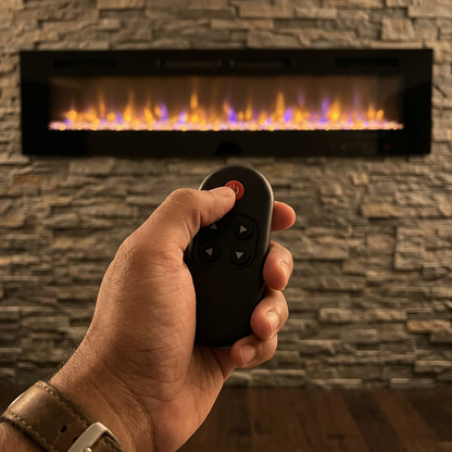 The Crystal Panel Max - A7_remote_in_hand