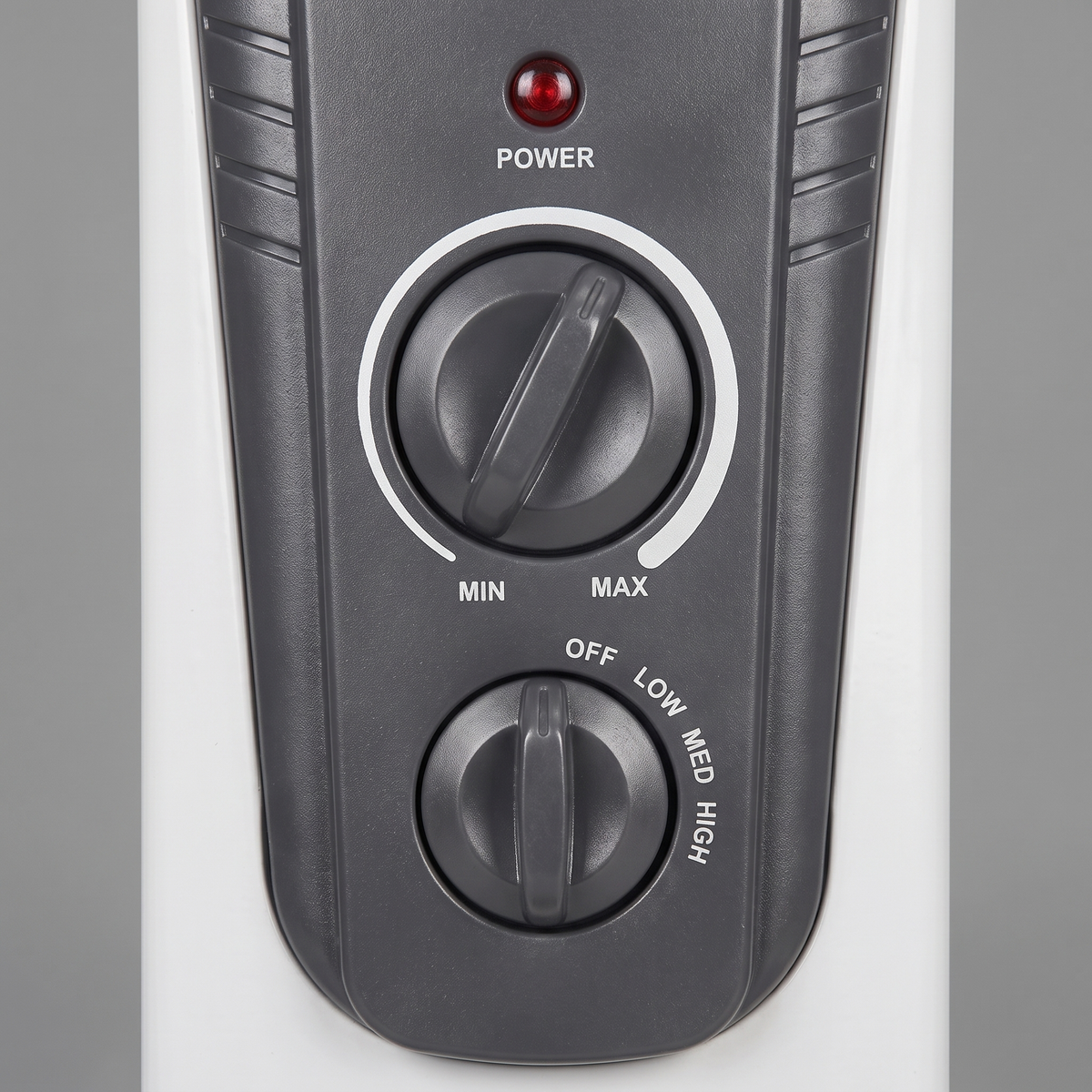 Ivory Column control panel with white labels