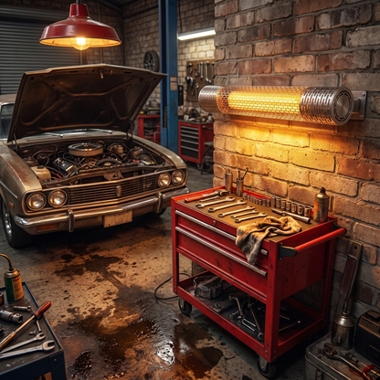 The Radiant Bar Garage Heater — phh24rbg_A9_lifestyle