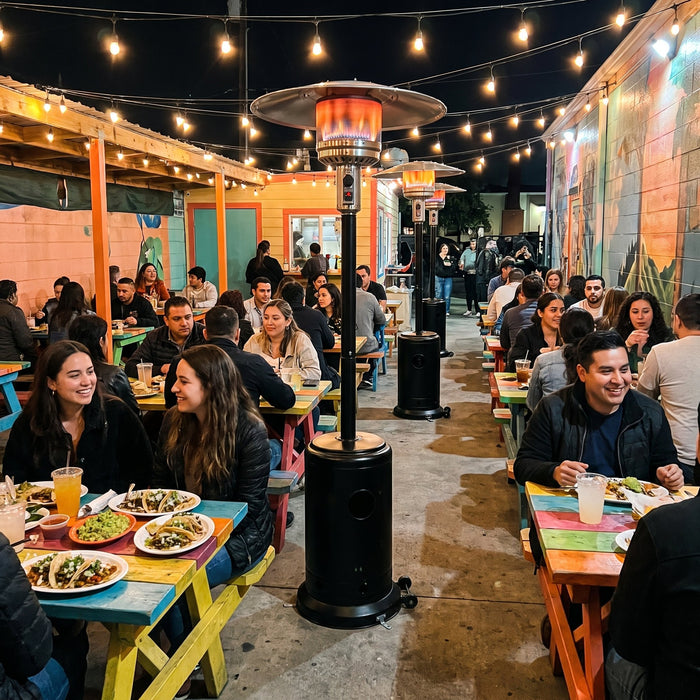 Our taqueria patio stays full all winter.