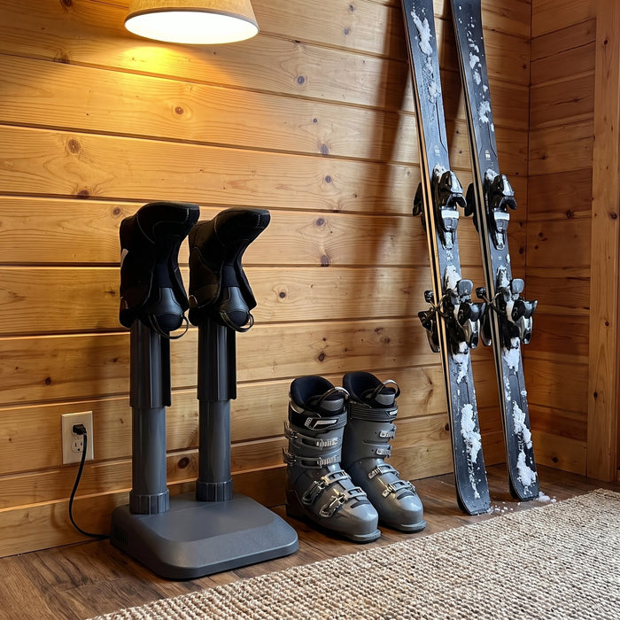 Ski boot liners dry in time for day two.