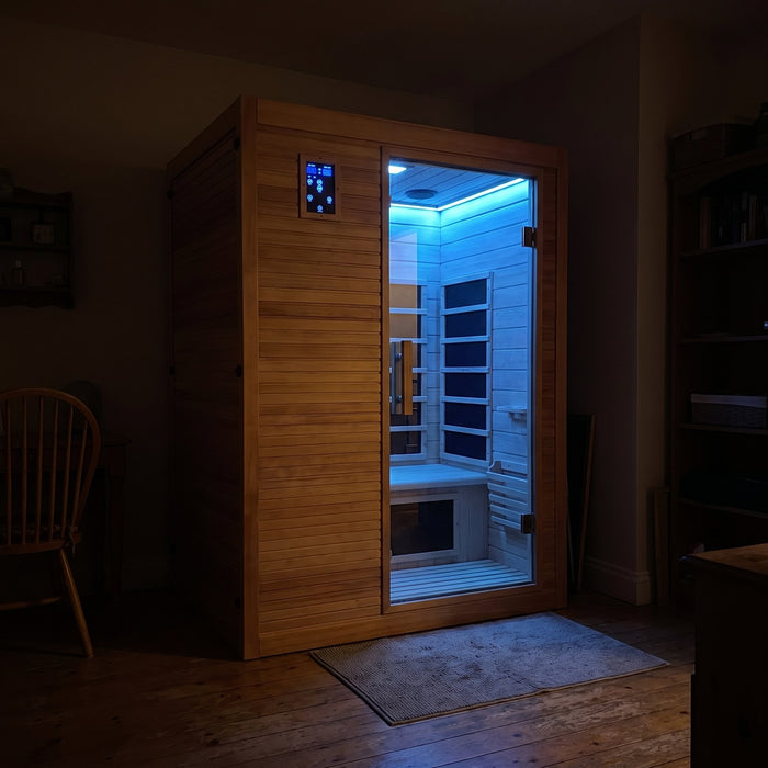 The mood lights are so relaxing.