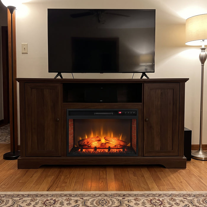 Built it into our media cabinet.