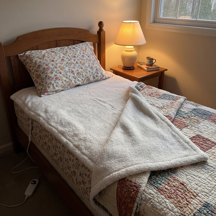 Warm guest bed for my grandkids.