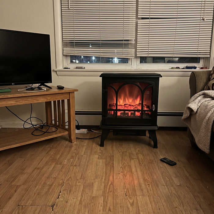 My apartment finally has a fireplace.