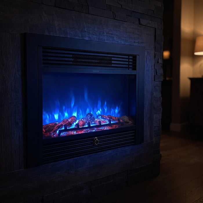 Blue flame for movie night.