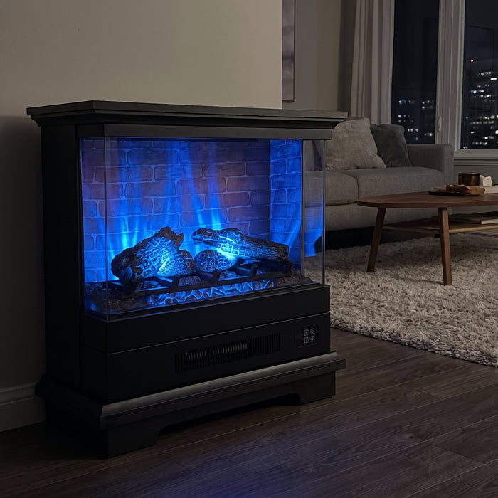 Blue flame for movie night.