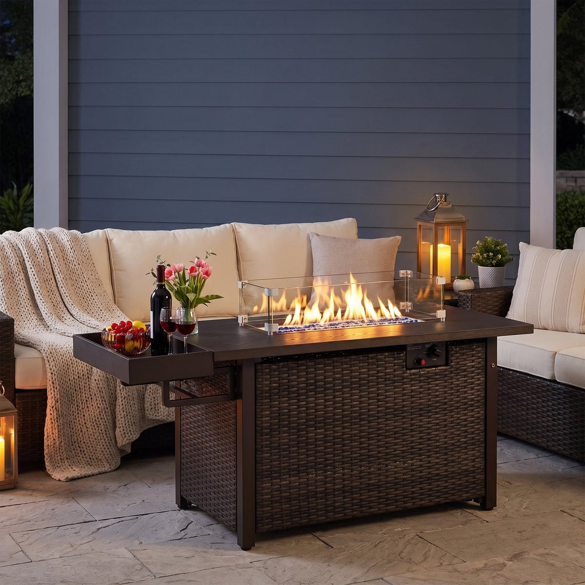 The Wicker Fire Table