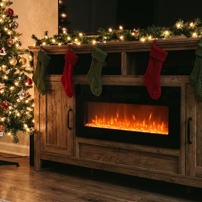 Christmas by the fire again.