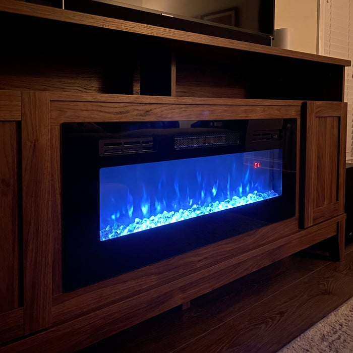 Blue flame for movie night.